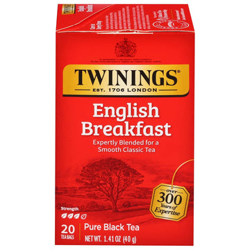 Twinings Of London English Breakfast Black Tea, 20 Ct