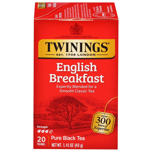 Twinings Of London English Breakfast Black Tea, 20 Ct
