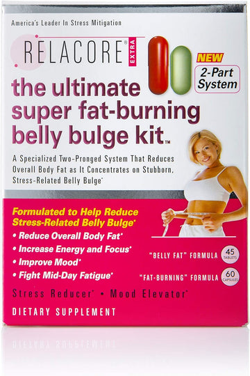 Ultimate Super Fat-Burning Belly Bulge Kit - Specialized Two-Pronged Weight-Loss System - Stress Relief And Fat Burning Supplements, 15 Day-Supply