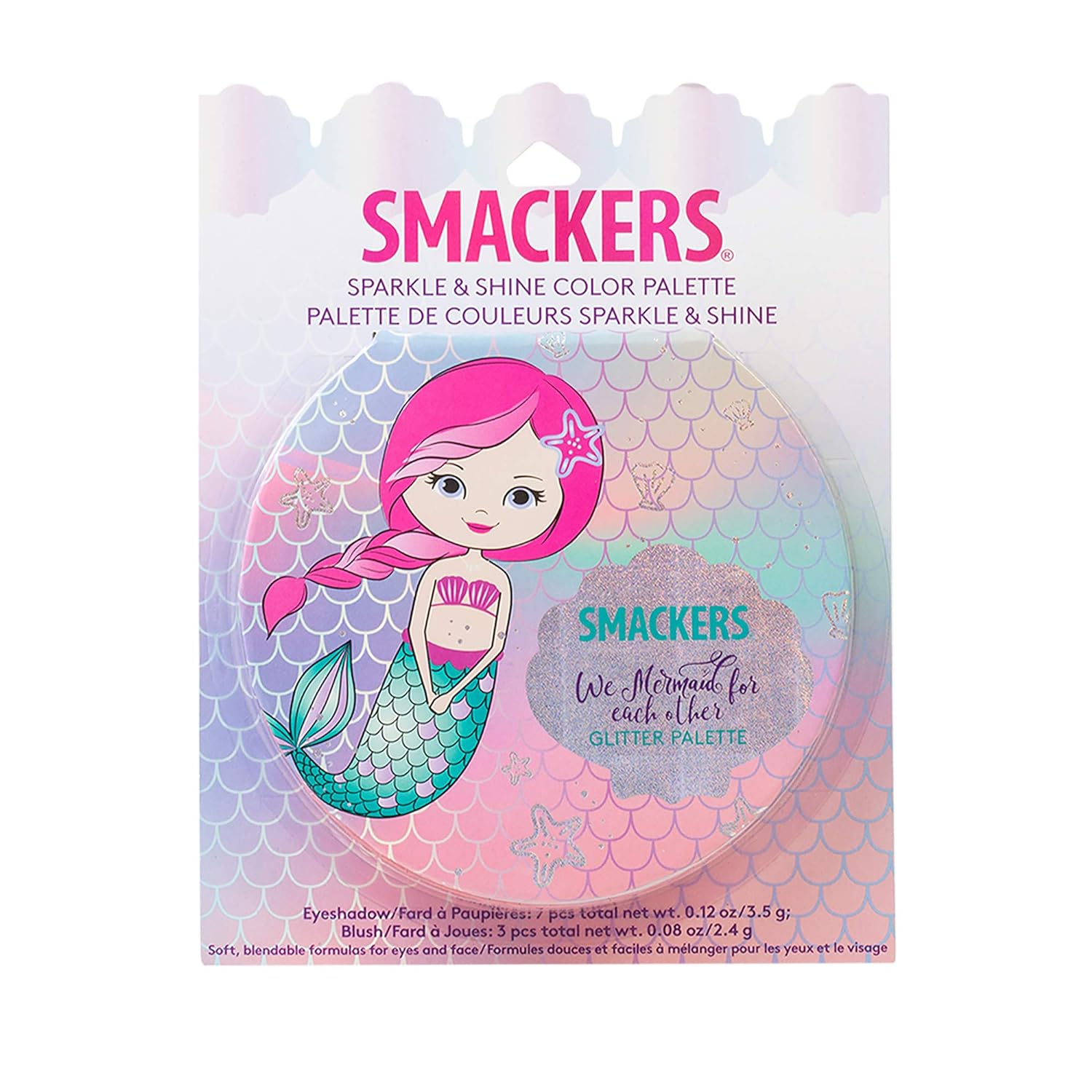 Lip Smacker Sparkle & Shine Eyeshadow Makeup Palette, Mermaid Palette Shimmer | Christmas Make Up Collection | Holiday Present | Gift for Girls : Beauty & Personal Care