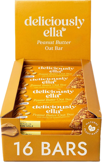 Deliciously Ella - Peanut Butter Oat Bar, Gluten-Free, Vegan Friendly, Healthy Snack, 50G (16 Bars)…