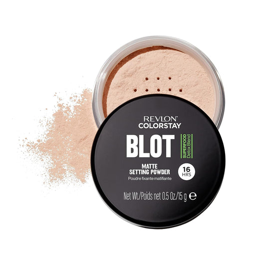 Revlon Colorstay Blot Face Powder, Mattifying, Blurring & Oil Absorbing Setting Powder, Absorb Sebum, Blurs Imperfections And Reduces Pore Appearance, 0.5 Oz