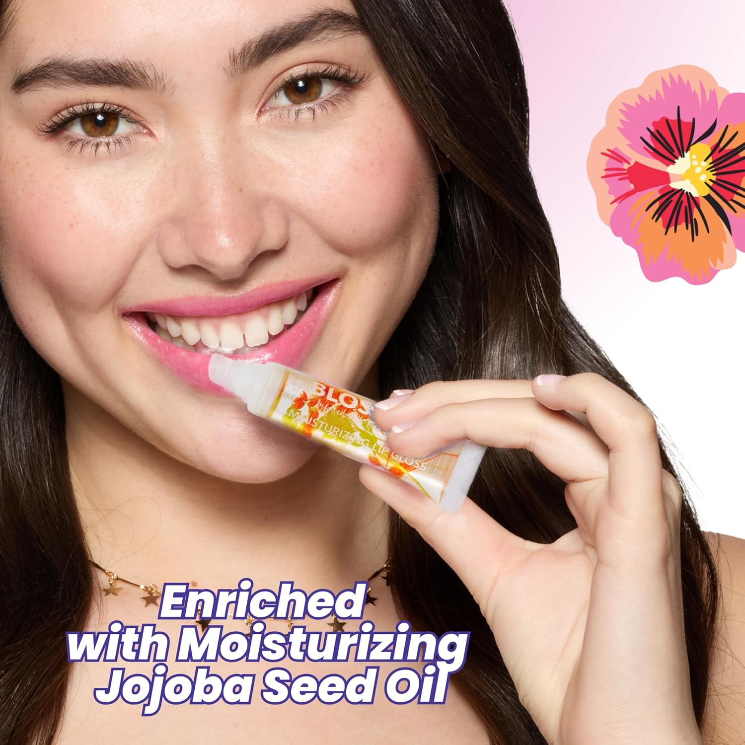 Blossom Lip Gloss Tubes, Mango Scented Thick Clear High Shine Moisturizing Flower Lip Gel With Nourishing Jojoba Seed Oil, Infused With Real Flowers, 0.3Oz, Mango : Beauty & Personal Care