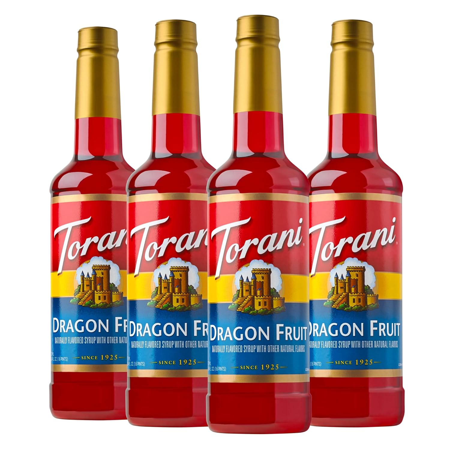 Torani Flavored Drink Syrup, Dragon Fruit, 25.4 Fl Oz (Pack Of 4)