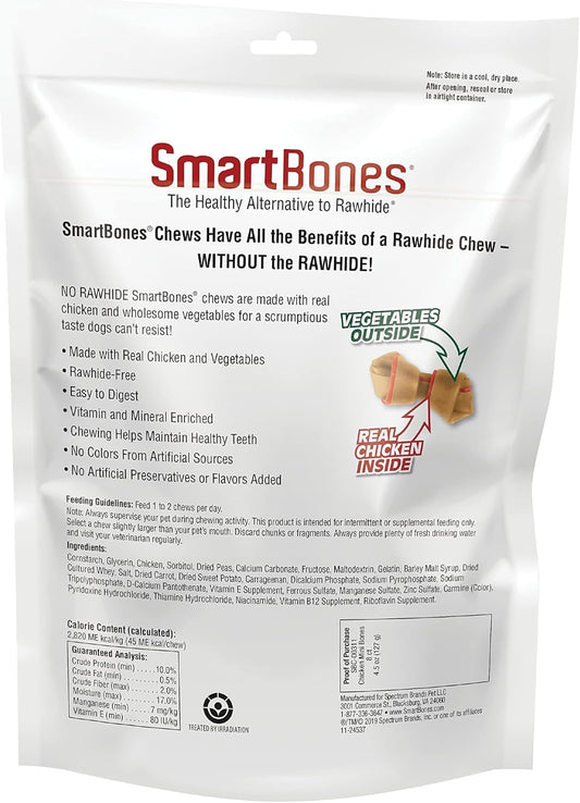 Smartbones With Real Chicken Mini Chews 8 Count, Rawhide-Free Chews For Dogs