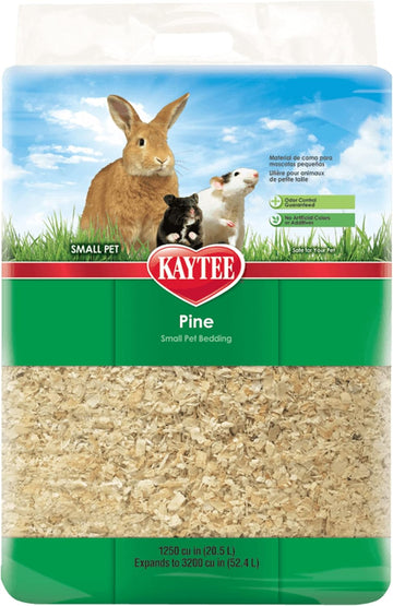 Kaytee Small Animal Pine Bedding For Pet Guinea Pigs, Rabbits, Hamsters, Gerbils, And Chinchillas, 52.4 Liter