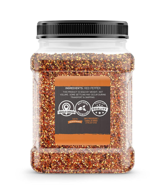 Birch & Meadow Crushed Red Pepper Flakes, 14.4 Oz, Pizza Topping, Spicy & Mildly Hot