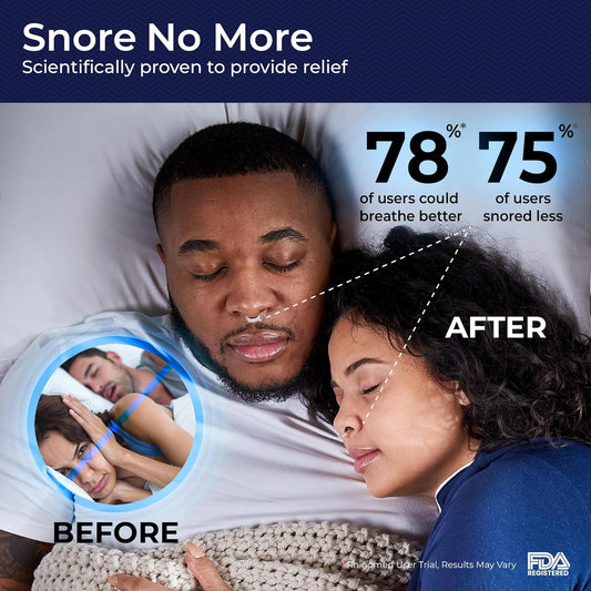 Mute Nasal Dilator for Snore Reduction - Anti-Snoring Aid Solution - Improve Airflow - Comfortable Nose Vents, Breathing Aids for Better Sleep - (Size Large, 3-Pk)