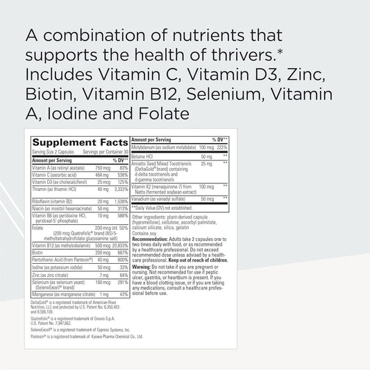 Integrative Therapeutics Prothrivers Wellness Flavonoid Complex - Supports Healthy Antioxidant Pathways* - With Coq10, Curcumin Extract, Green Tea Extract And L-Glutathione - Dairy Free - 60 Capsules