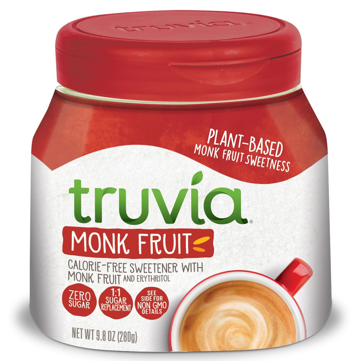 Truvia Calorie-Free Sweetener From The Monk Fruit Spoonable, 9.8 Oz Monkfruit Jar