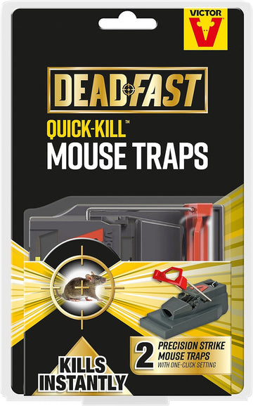 Deadfast 20300577 Quick Kill Mouse Trap, Twin Pack - Black?20300577