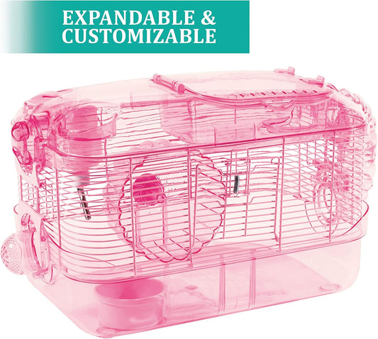 Kaytee Crittertrail Pink Habitat For Pet Mice, Dwarf Hamsters, Hamsters Or Gerbils