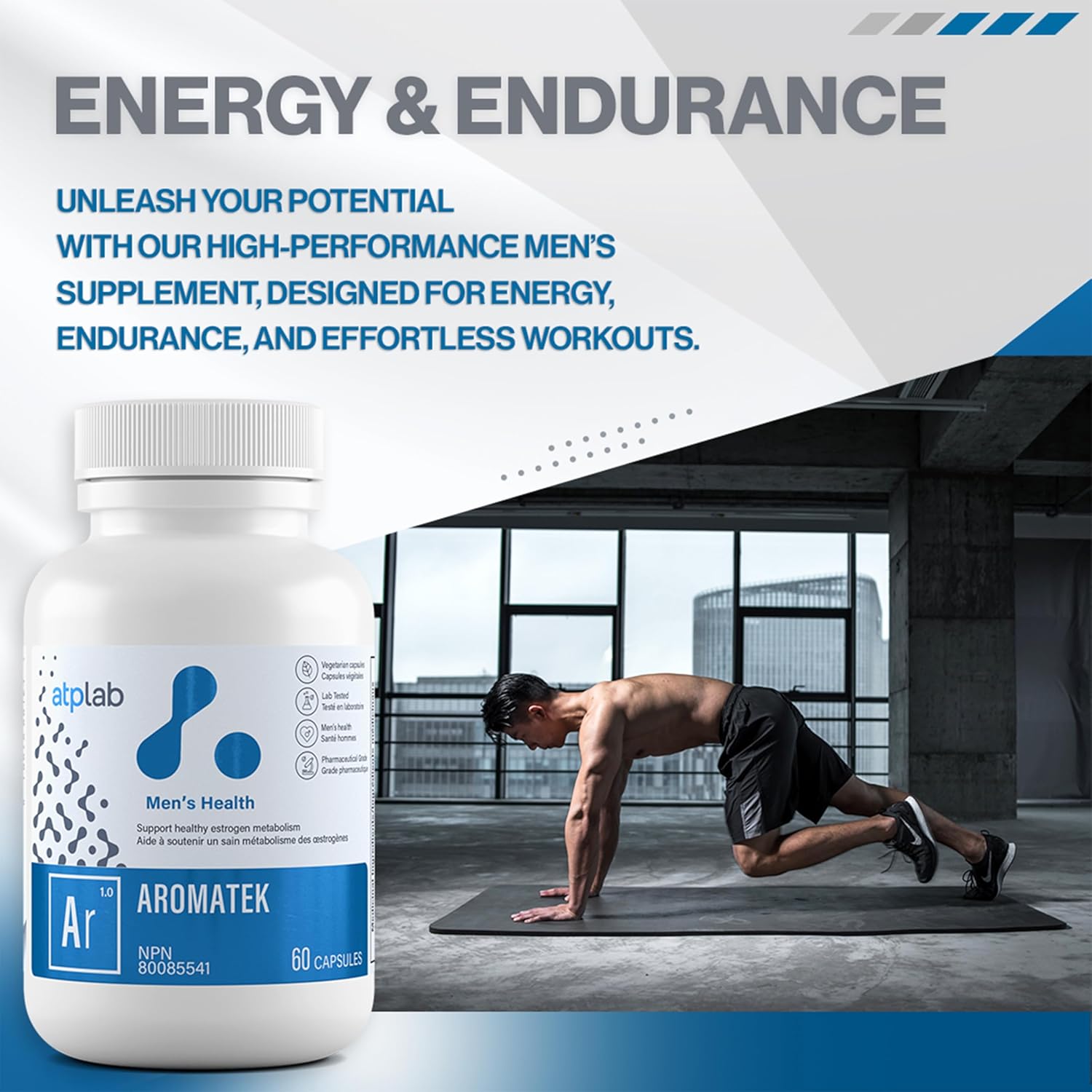 Atp Lab - Aromatek 60 Capsules 30-Day Supply - Men’S Health Formula - Helps To Support Healthy Estrogen Metabolism, Maintain Healthy Skin And Immune Function : Health & Household