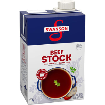 Swanson 100% Natural, Gluten-Free Beef Stock, 4 Carton