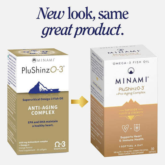Omega 3 Fish Oil Supplement - Minami - Plushinzo-3 - High Concentration Of Epa & Dha Formula - Maintains Heart And Immunity Health - 30 Softgels