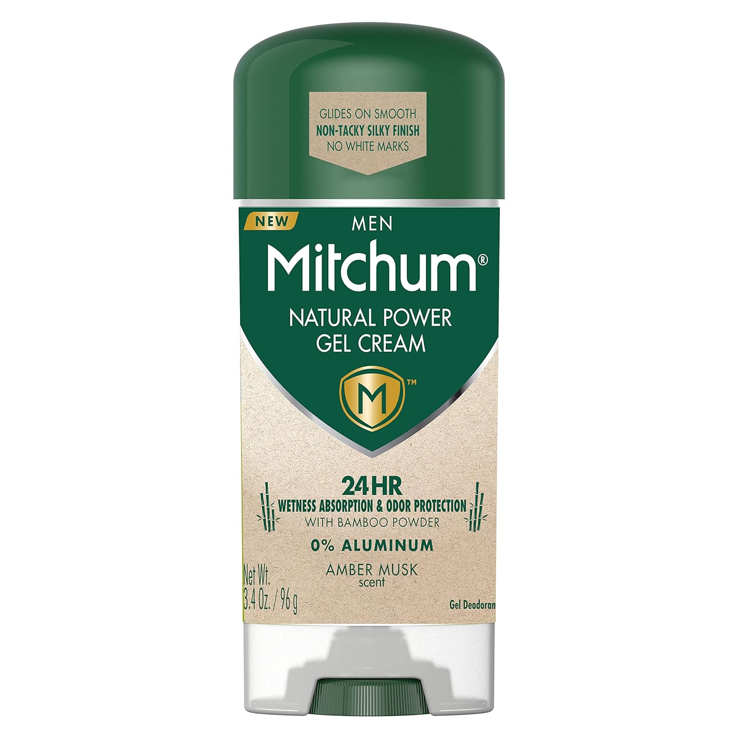 Mitchum Mitchum Natural Gel Cream For Men, Amber Musk, 3.4 Oz