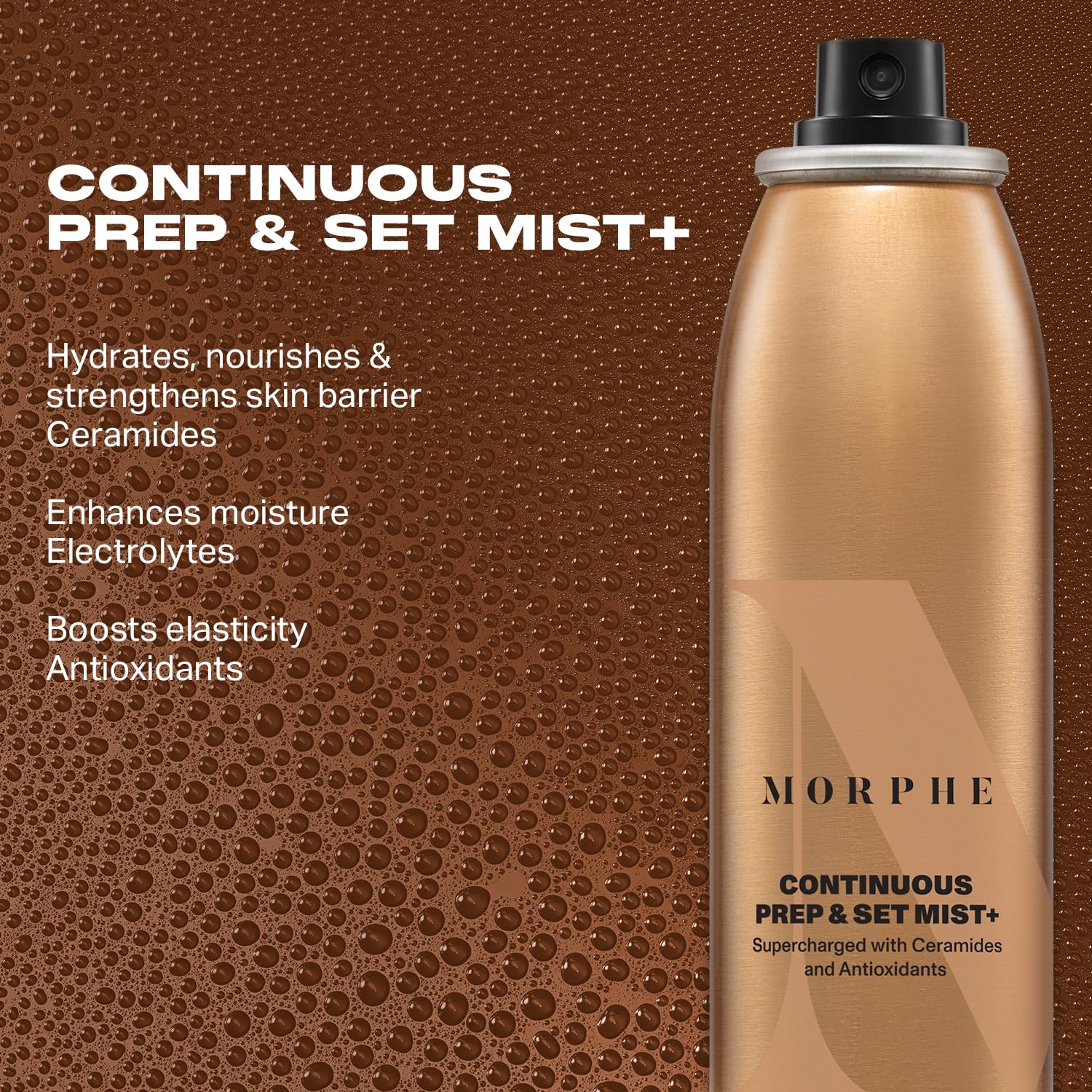 Morphe Mini Continuous Prep & Set Setting Spray - Travel Size Setting Spray For Makeup - Micro-Fine Face Mist Enriched With Ceramides To Help Hydrate, Nourish & Strengthen Skin Barrier (1.3 Oz) : Beauty & Personal Care