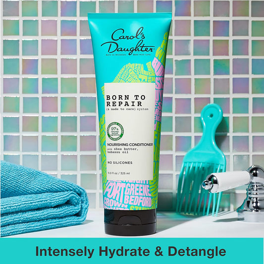 Carol'S Daughter Born To Repair Nourishing Conditioner, Sulfate-Free Hair Care For Curly Hair With Shea Butter, 11 Fl Oz