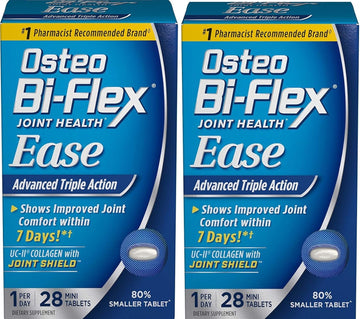 Osteo Bi-Flex Ease Advanced Triple Action with Vitamin D Joint Supplements, Mini-Tablets, 28 Count, Pack of 2