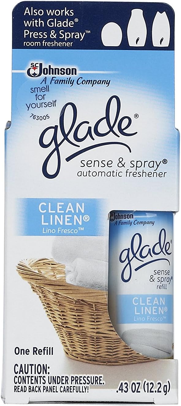 Glade Sense & Spray Automatic Freshener Refill, Clean Linen (Pack of 10)