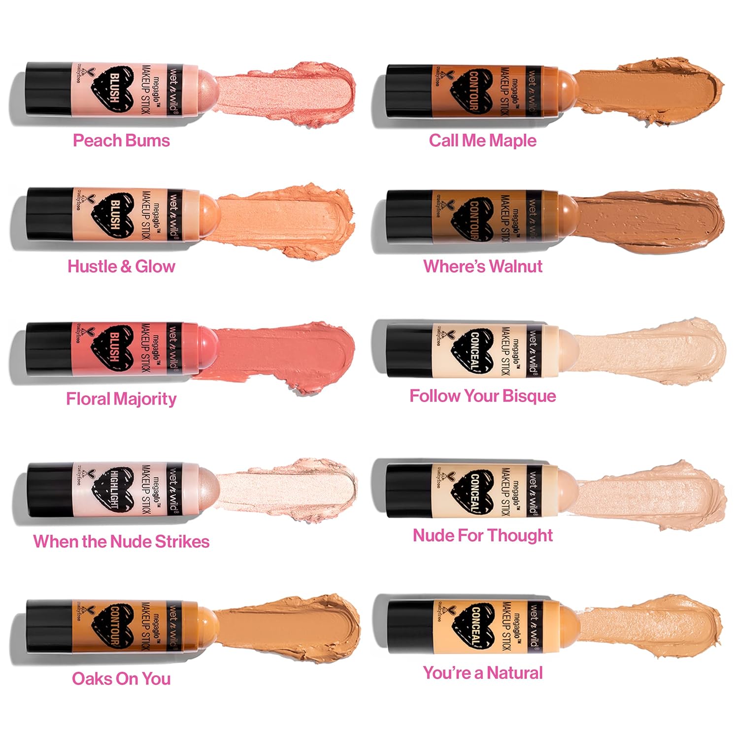 wet n wild MegaGlo Makeup Stick, Buildable Color, Versatile Use, Cruelty-Free & Vegan - Nude For Thought : Beauty & Personal Care