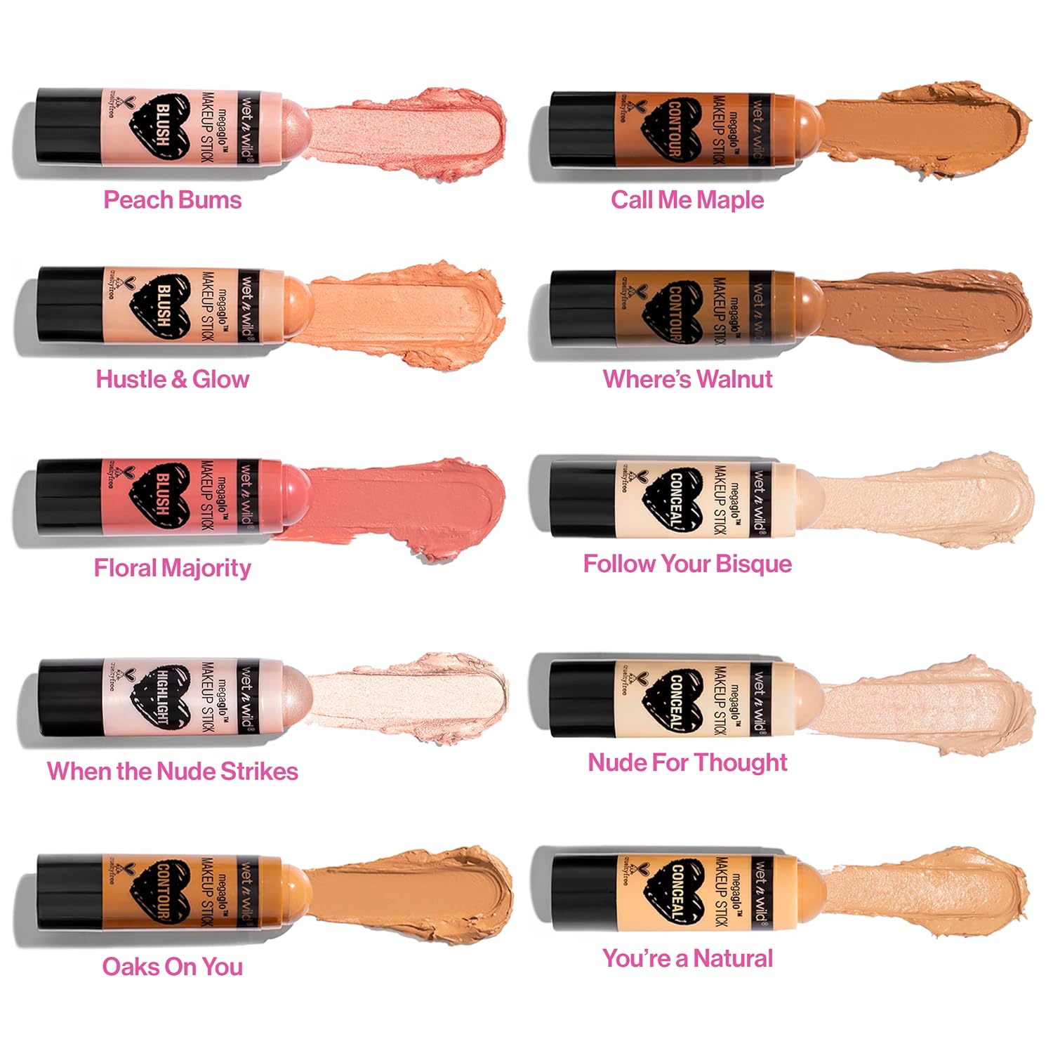 wet n wild MegaGlo Makeup Stick, Buildable Color, Versatile Use, Cruelty-Free & Vegan - Where's Walnut? : Beauty & Personal Care