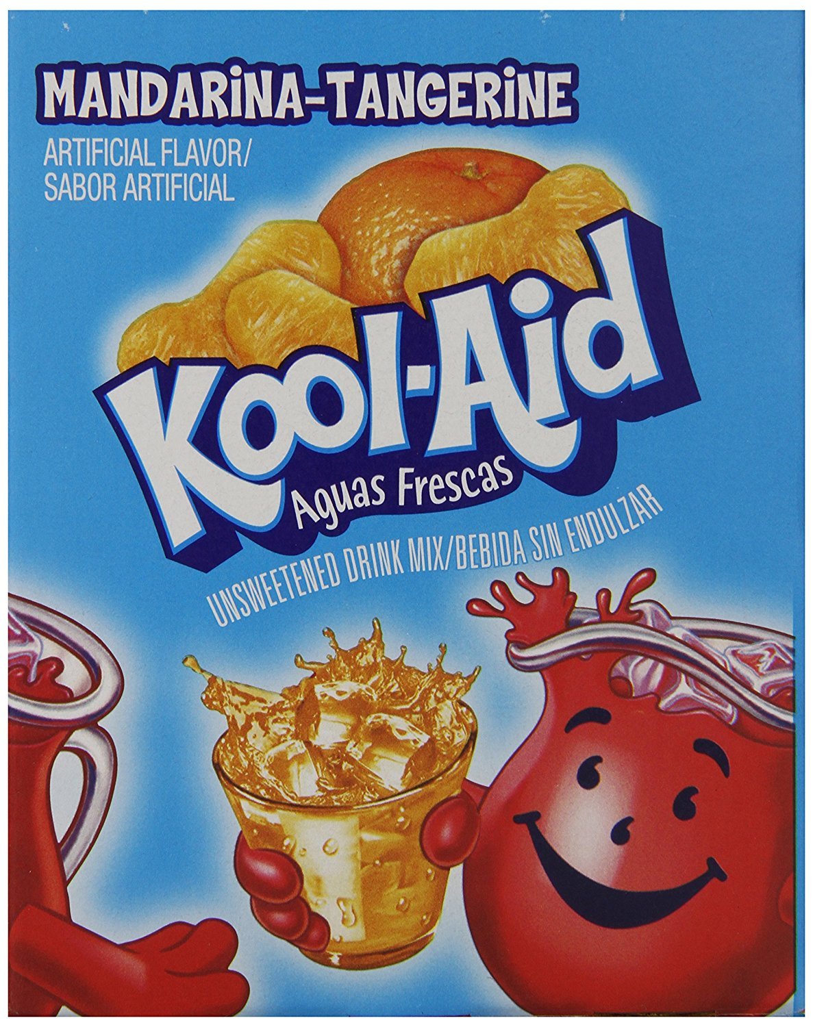 Kool-Aid Unsweetened Caffeine Free Aguas Frescas Mandarina Tangerine Zero Calories Powdered Drink Mix 192 Count Pitcher Packets