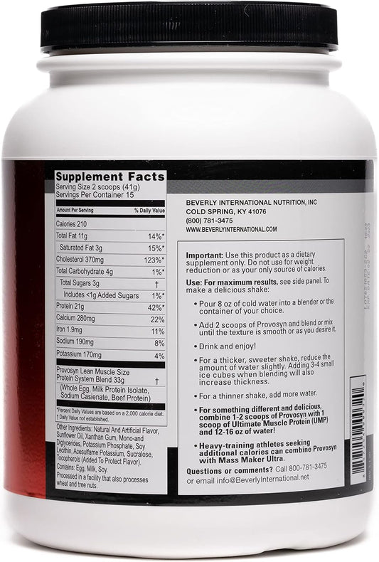 Provosyn. The Original Ultra-Premium Whole Egg, Milk (Casein + Whey) And Beef Protein Powder. Fast Muscle Building + Recovery. Perfect For Hard Gainers. Vanilla Flavor, 616 G The Mature Users Protein