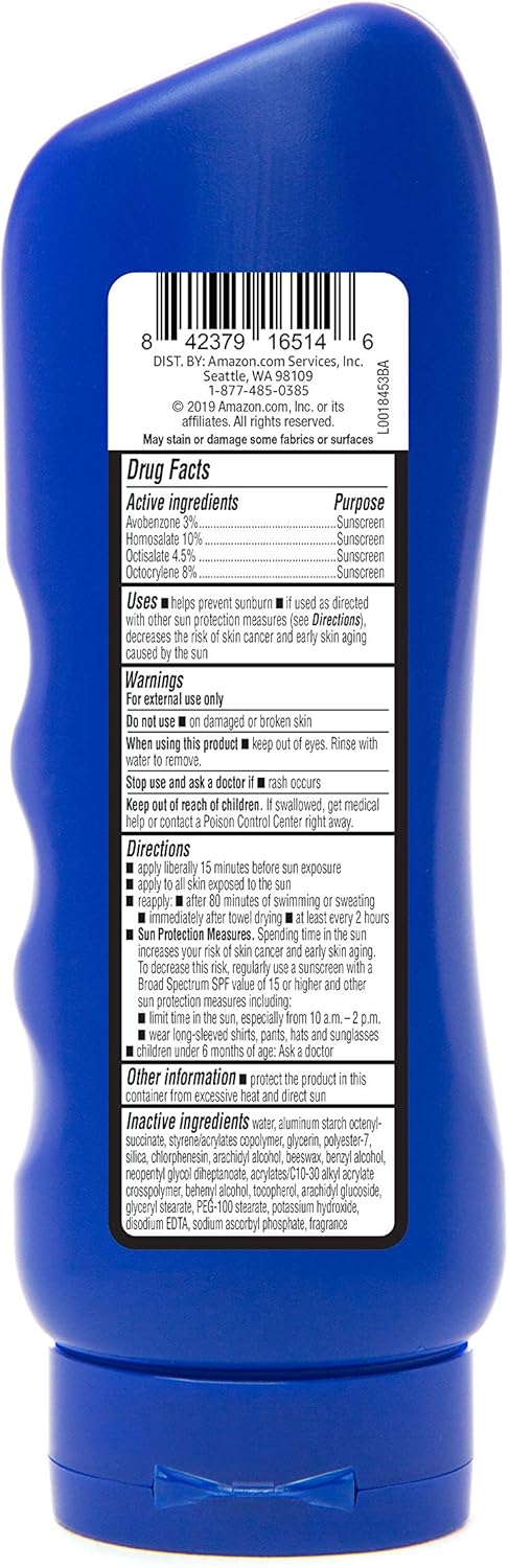 Amazon Brand - Solimo Sport Sunscreen Lotion, Spf 50, Formulated Without Octinoxate & Oxybenzone, Broad Spectrum Uva/Uvb Protection, 8 Fl Oz (Pack Of 1)