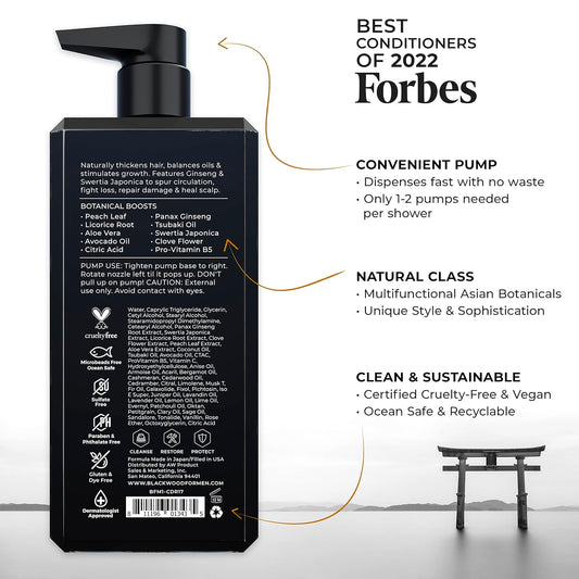 Blackwood For Men Active Man Daily Thickening Conditioner (17 Oz) & X-Punge Deep Exfoliating Cleanser For Oily To Normal Skin (4.45 Oz)