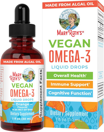 Maryruth Organics Omega 3 Liquid Drops | 400Mg Dha Per Serving | Omega 3 Supplement For Immune Support | Overall Health | For The Whole Family | 1Oz
