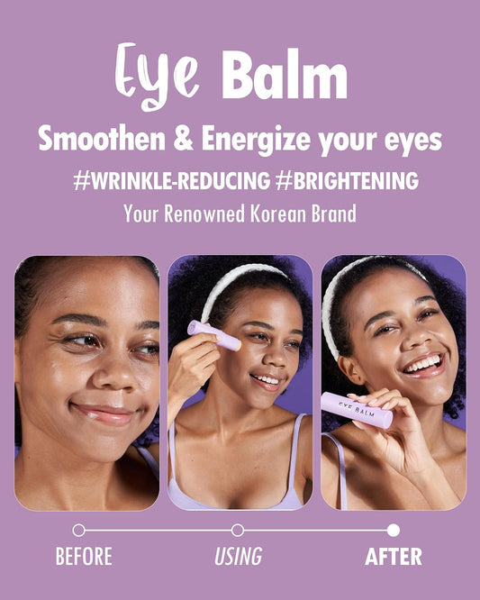 Kahi Balm Series - Eye Balm Stick & Moisture Balm | Under Eye Brightener & Glow Balm | Hydrating Eye Stick & Multi-Purpose Eye Cream Korean Dark Circles & Fine Lines (0.32 Oz)