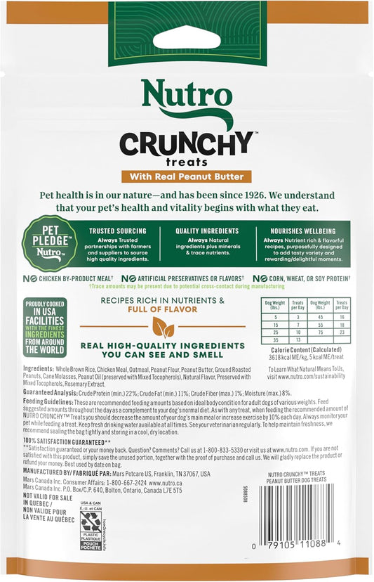 Nutro Crunchy Dog Treats With Real Peanut Butter, 10 Oz. Bag