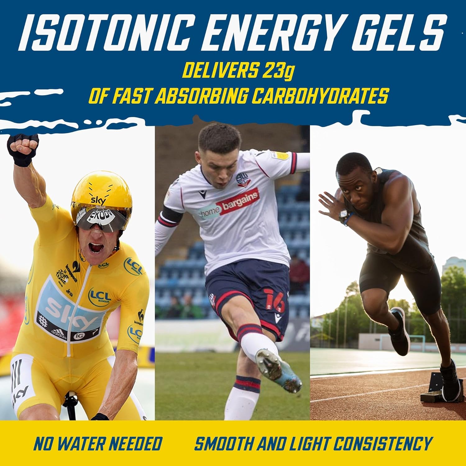 ISOTONIC | Caffeine Free Energy Gels | Performance-Enhancing Formula | Zero Fat Zero Sugar | 23g Carbohydrates (Pack of 6 x 60g) (Variety Pack) : Amazon.co.uk: Health & Personal Care