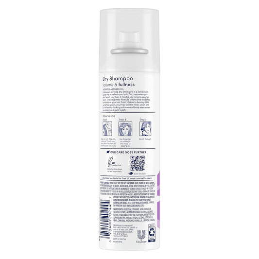 Dove Dry Shampoo Volume And Fullness 3 Count Hair Treatment For Oily Hair, Cleansing Hair Volumizer 5 Oz