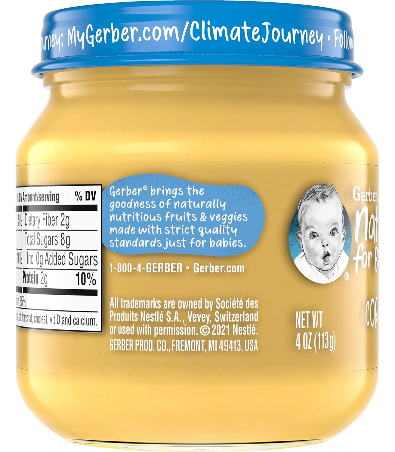 Gerber Natural For Baby 1St Foods Baby Food Jar (Corn)