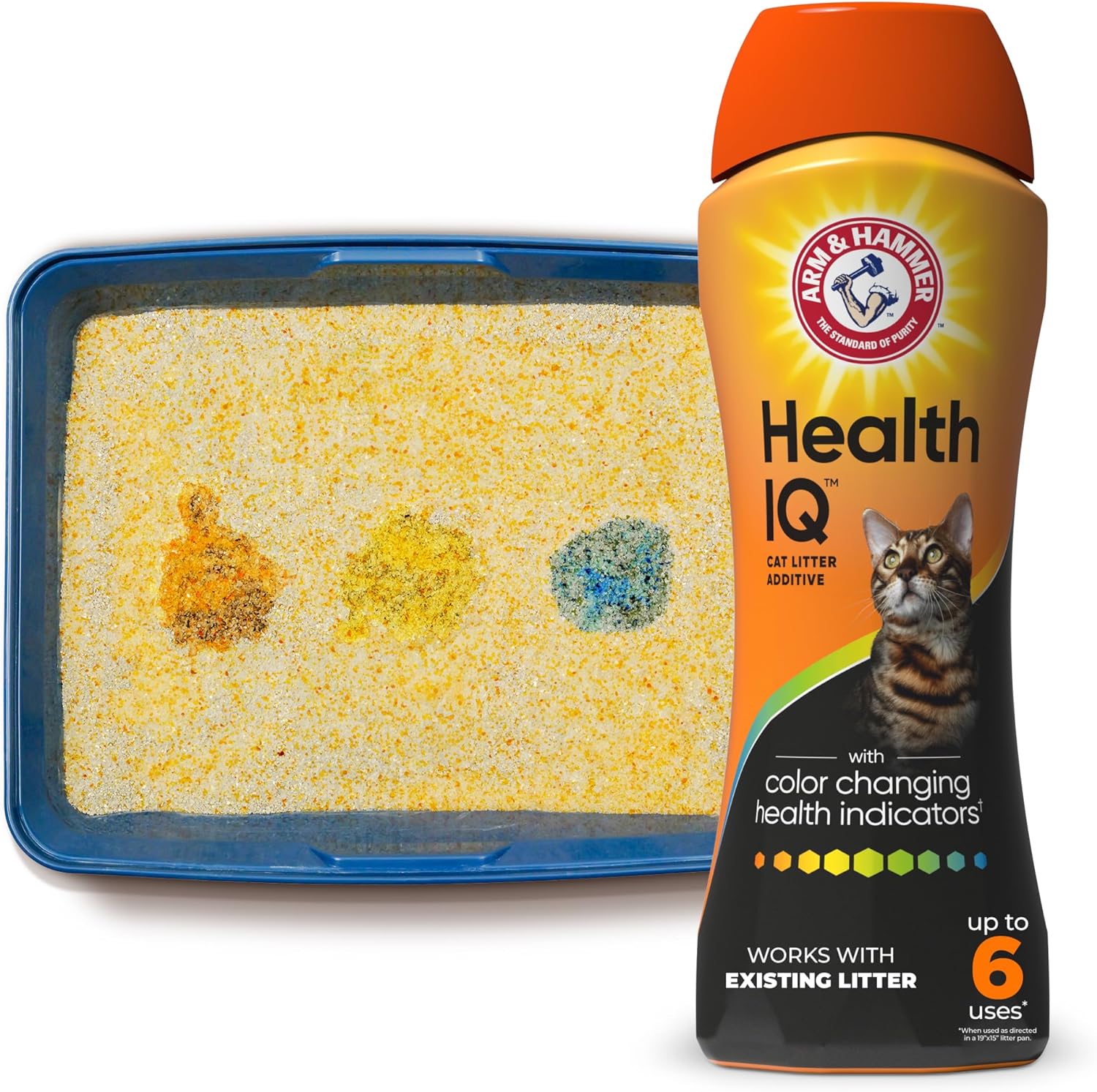 Arm & Hammer Health Iq Cat Litter Additive, With Color Changing Health Indicators, Works With Most Litter, 10 Oz