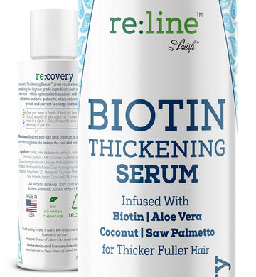 Biotin Hair Growth Serum for Women Men Hair Thickener for Fine Hair Serum for Hair Growth with Biotin and Saw Palmetto Extract DHT Blocker Natural Hair Regrowth Treatment for Men Women Hair Volumizer