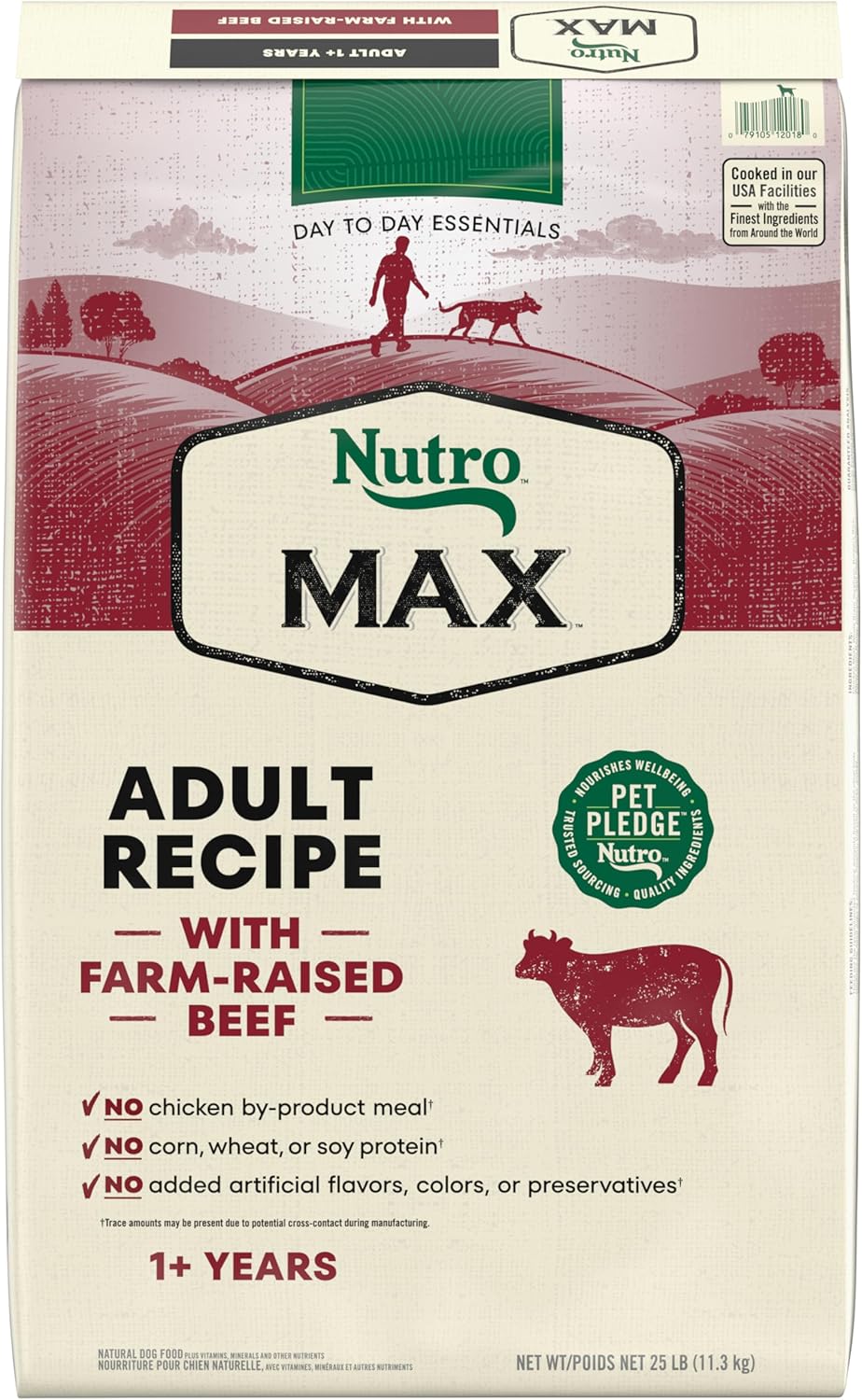 Nutro Max Adult Dry Dog Food With Beef, 25 Lb. Bag