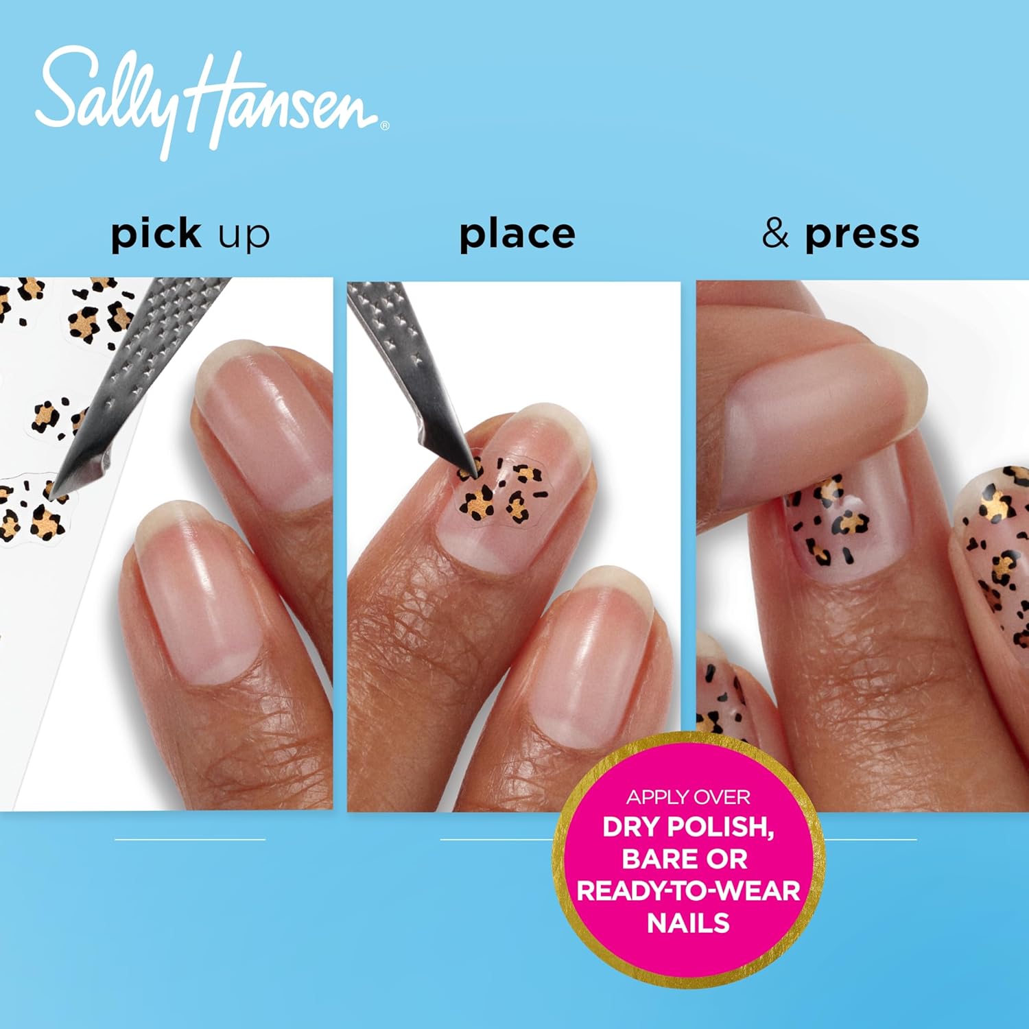 Sally Hansen Salon Effects Nail Accents, Bubbly & Pearls, Nail Art Decals, Easy to Use, No Commitment, Use On Nail Polish or Bare Nails, Mix and Match Styles : Beauty & Personal Care