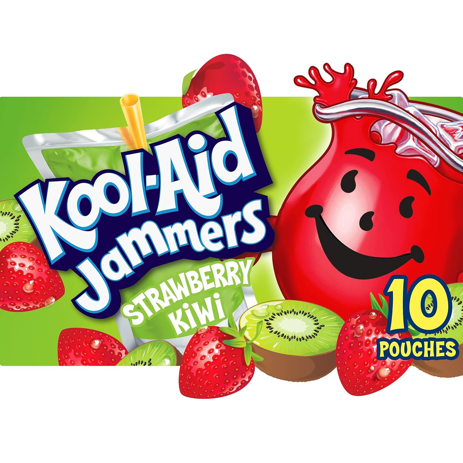 Kool-Aid Jammers Strawberry Kiwi Flavored Juice Drink (40 Pouches, 4 Boxes Of 10)