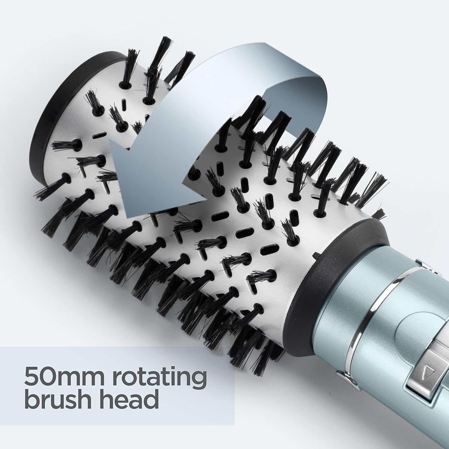 BaByliss Hydro-Fusion Air Styler, 700W Drying and Styling in one, 50mm Rotating Hair Dryer Brush, Ionic, smooth blow dry, Silver, Black : Amazon.co.uk: Beauty
