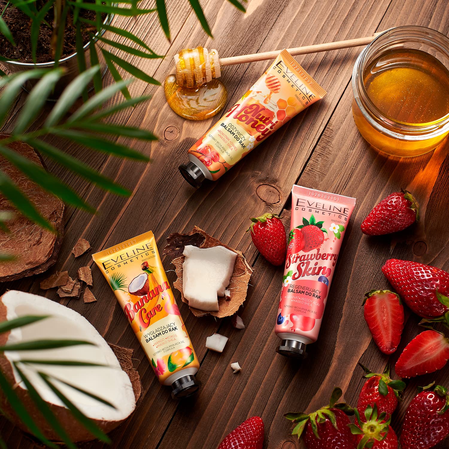 Eveline Hand Balm Cream Strawberry Moisturising Smooth Skin Care - 50Ml : Beauty & Personal Care