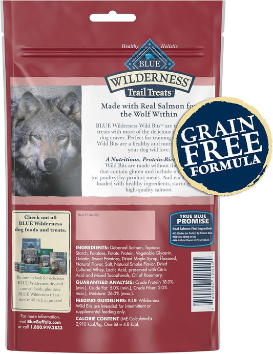 Blue Buffalo Wilderness Trail Treats Wild Bits Training Treats For Dogs, Grain-Free Dog Treats, Salmon Recipe, 10-Oz. Bag