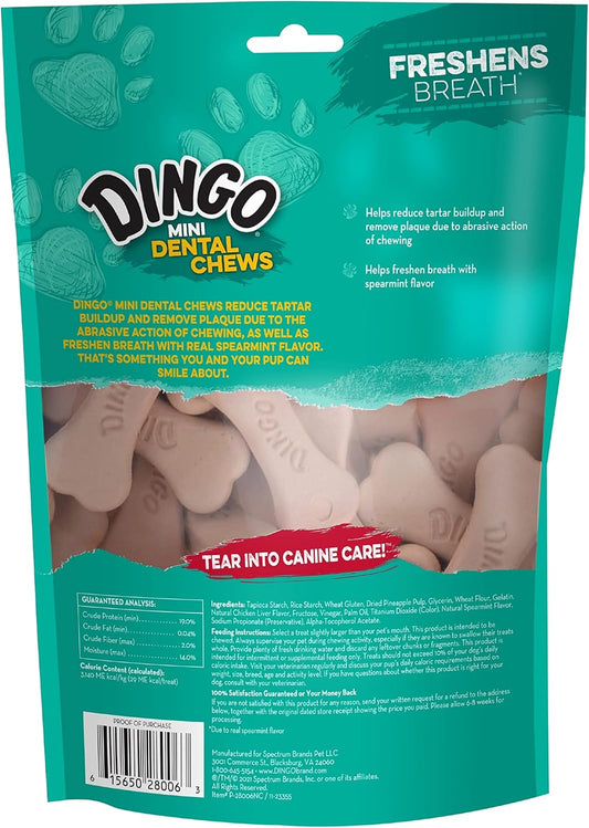 Dingo Denta Treats Teeth Whitening Mini Chews, 24 Pack, Flavourless, 7.6 Oz
