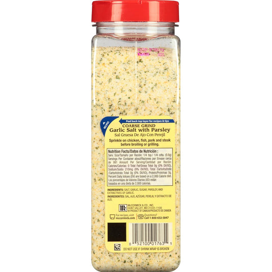 Mccormick Coarse Grind Garlic Salt With Parsley, 28 Oz