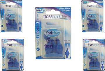 Endekay Interdental Flossbrush Blue 0.60Mm - Pack Of 5