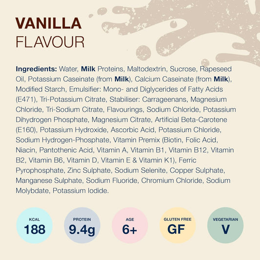 Aymes - Actacal Crème - Dessert-Style Nutritional Product - Vanilla - 24 X 125G Pots - Gluten Free & Vegetarian - Suitable For Adults And Children Aged 3+