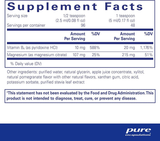 Pure Encapsulations Magnesium Liquid | Hypoallergenic Combination To Support Musculoskeletal And Cardiometabolic Health | 8.1 Fl. Oz