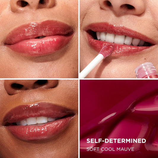 It Cosmetics Confidence In A Serum Lip Gloss - Smoothing & Conditioning - 8Hr Hydration With Hyaluronic Acid, Ceramide, Vitamin E - High Shine & Sheer Finish, Self-Determined (Soft Cool Mauve) : Beauty & Personal Care